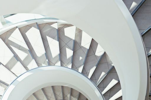 white-spiral-stairs