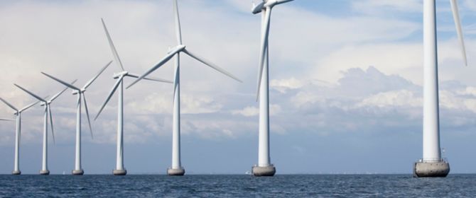 ESG Windräder auf dem Meer