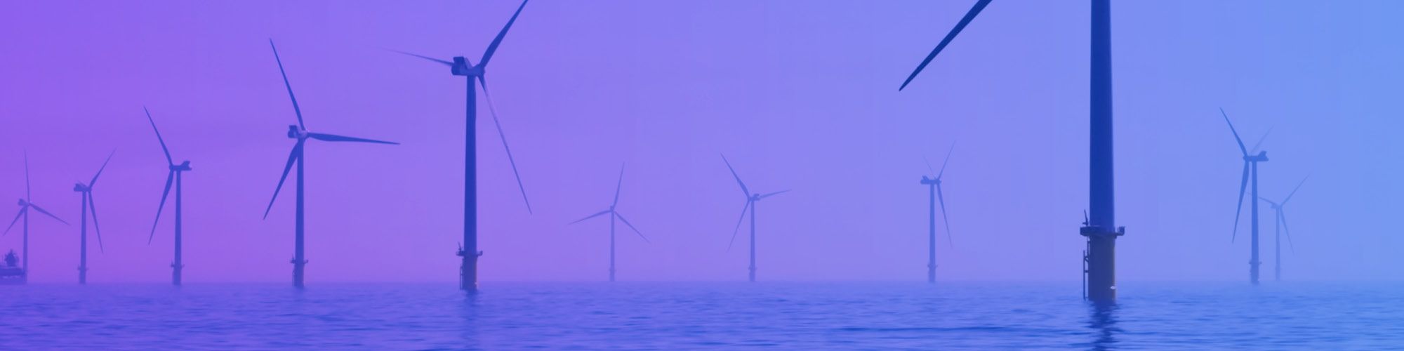 Wind turbines on water