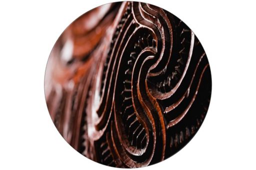 Intricate Maori tiki carving